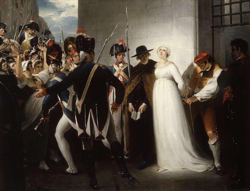 'İdama Götürülen Marie Antoinette' (1794), William Hamilton'ın eseri